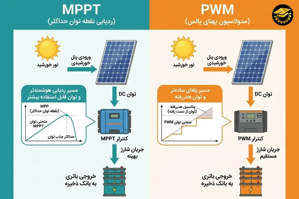 نحوه عملکرد شارژ کنترلرهای خورشیدی