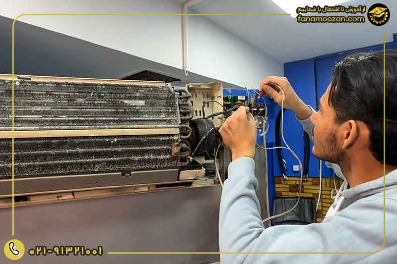 دوره تعمیر کولر گازی فنی حرفه ای