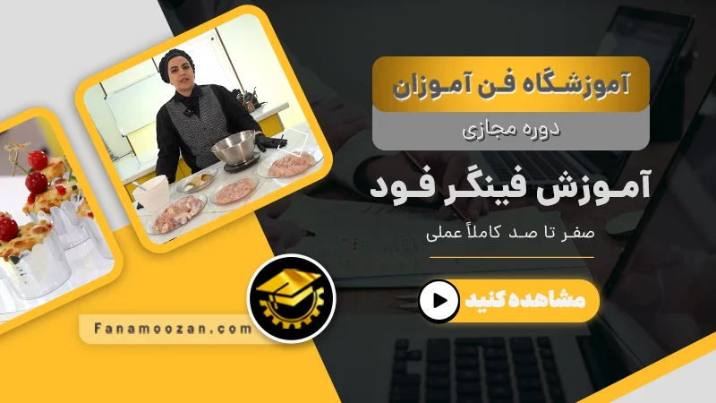 پوستر ویدیو معرفی دوره آنلاین فینگر فود