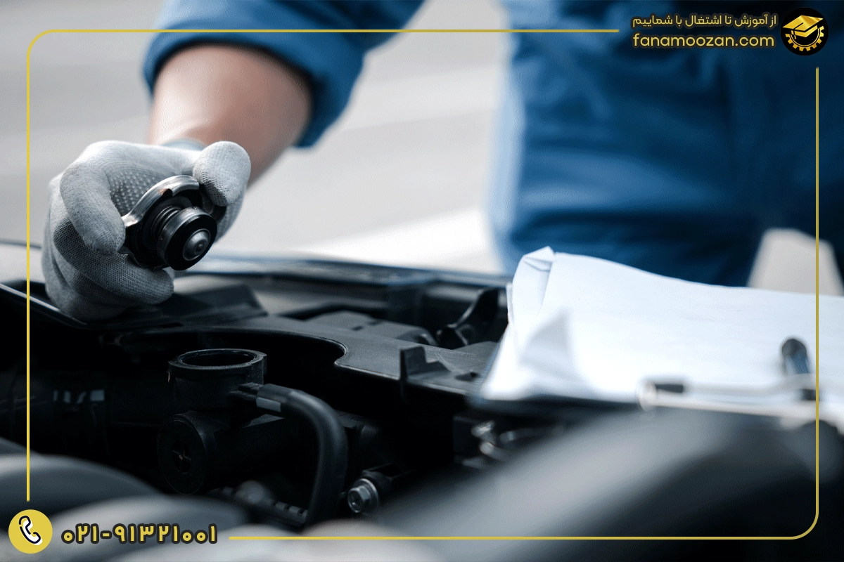 بستن پیچ هواگیری و بررسی نهایی سیستم